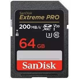 Карта памяти SanDisk SDXC 64 Гб Class 10, V30, UHS-I U3, R/W 170/90 МБ/с